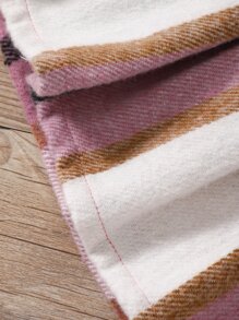 女小童格紋優雅復古學院風圓形領口公主袖2入組/套適合夏天