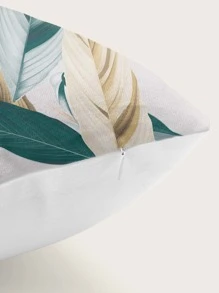 1pc Leaf Design Cushion Cover Without Filler - Multicolor - View 2