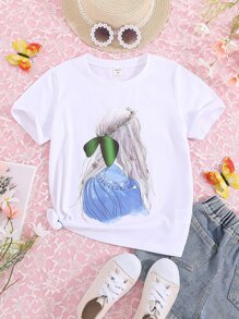 Chicas Camiseta con estampado de figura - Blanco - Ver 1