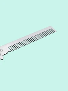 1 Đặt chiếc lược thép chải tóc bằng thép hình con bướm màu bạc và đi du lịch để chải râu - Bạc - Xem 4