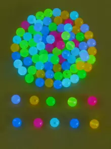 100 hạt 8mm phát sáng trong bóng tối DIY - Nhiều màu - Xem 1