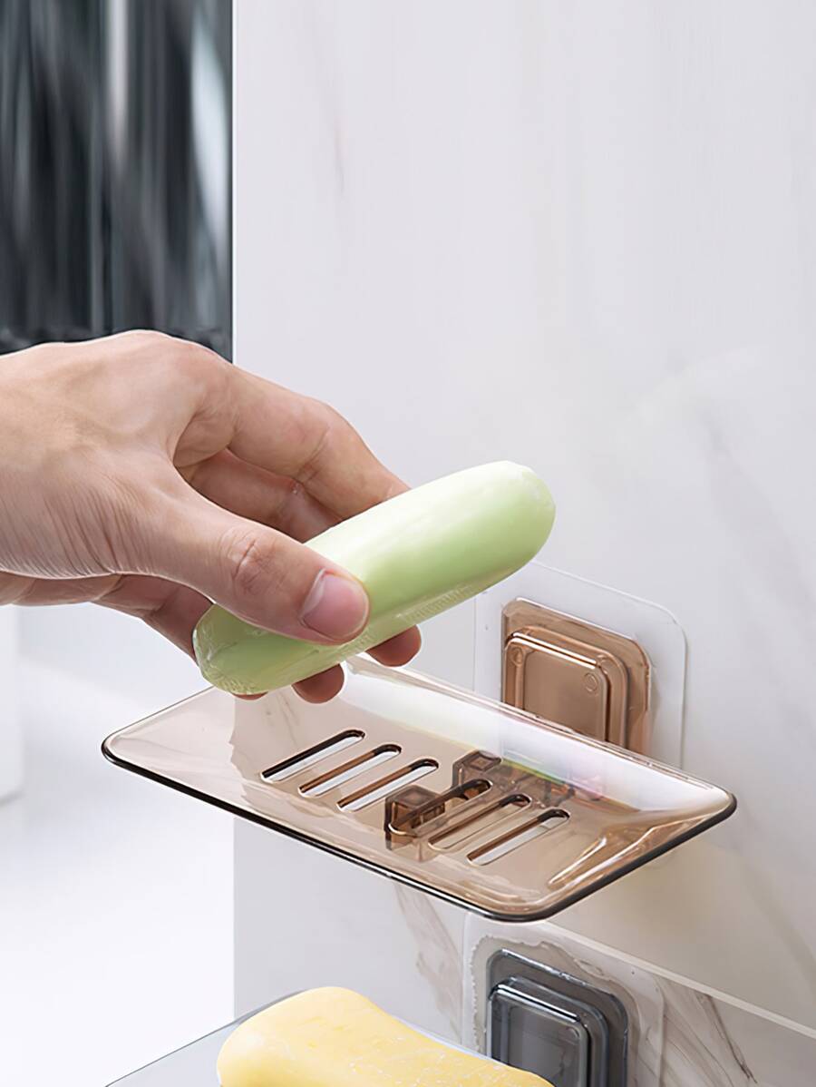 Wall Mounted Drain Soap Dish - Khaki - View 1