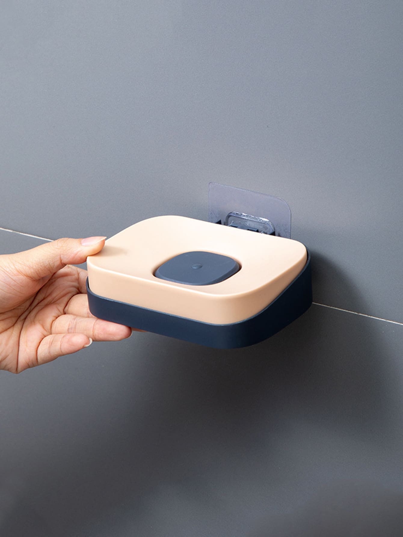 1pc Wall Mounted Soap Dish - Multicolor - View 1