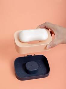 1pc Wall Mounted Soap Dish - Multicolor - View 4