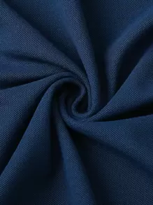 Manfinity Homme Men Contrast Trim Polo Shirt - Navy Blue - View 4