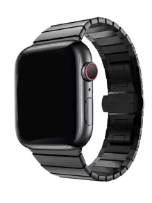 Dây đeo kim loại tương thích cho Apple Watch - màu đen - Xem 1