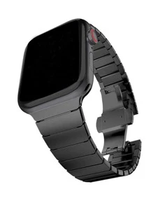 Dây đeo kim loại tương thích cho Apple Watch - màu đen - Xem 2