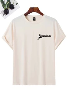Manfinity EMRG Men Eye & Letter Graphic Tee - Beige - View 2
