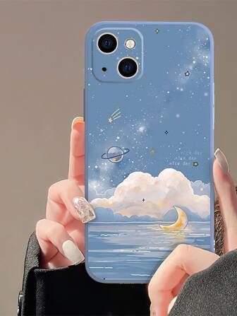 Funda para teléfono con patrón de nubes compatible con iPhone15/15Plus/15Pro/15Promax