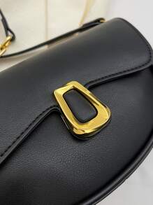 CONTAINEVERY حقيبة جانبية مع زخرفة معدنية، حقيبة أنيقة وعصرية للنساء