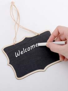 1pc Mini Hanging Blackboard - Black - View 2