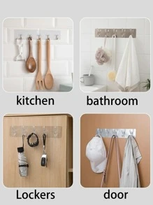 1 pieza Gancho multifuncional Cuarto de baño - transparente - Ver 3