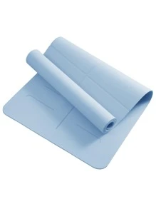 1pc Plain Yoga Mat - Blue - View 1