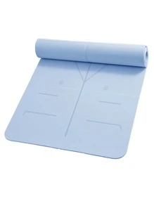 1pc Plain Yoga Mat - Blue - View 2