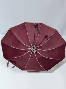 1pc Contrast Binding Umbrella - Burgundy - View 3
