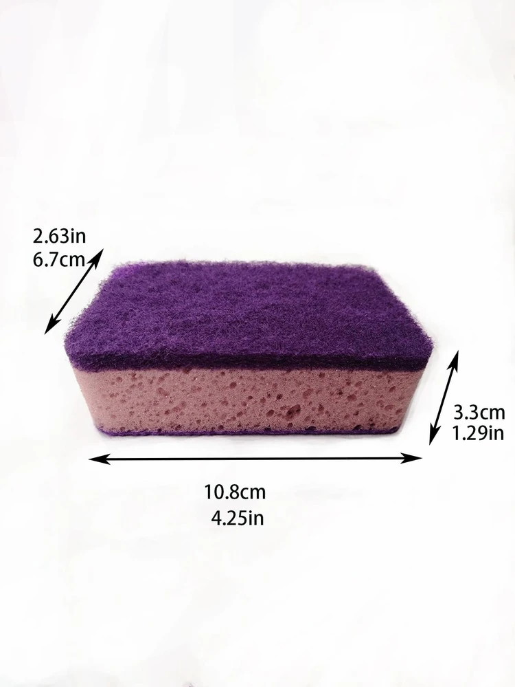 3pcs Random Color Cleaning Sponge Set - Multicolor - View 1