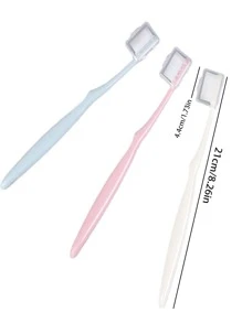 3 piezas Cepillo de dientes suave de silicona - Multicolor - Ver 2