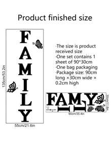 Pegatina de pared letra y mariposa - Multicolor - Ver 3