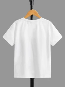 SHEIN Boys Lion Print Tee - White - View 2