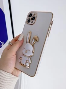 נרתיק לטלפון עם מחזיק עיצוב ארנב - לבן - ראה 4