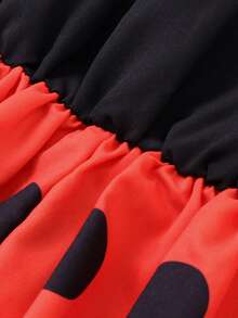 Girls Polka Dot Bow Front Dress - Multicolor - View 4