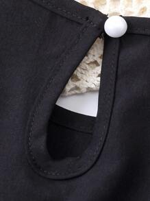 Girls Polka Dot Bow Front Dress - Multicolor - View 5