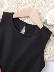 Girls Polka Dot Bow Front Dress - Multicolor - View 6