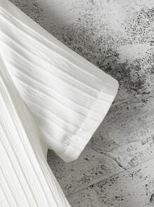 Boys Button Front Shirt & Shorts Without Tee - Blue and White - View 3