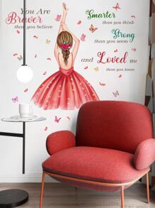 2入組人物和標語圖案牆貼 - 彩色 - 查看 3