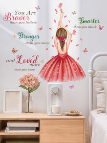 2入組人物和標語圖案牆貼 - 彩色 - 查看 5