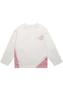 Girls Letter Graphic Drop Shoulder Tee - White - View 6