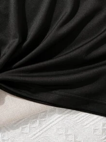 Girls Solid Tee & Flap Pocket Cargo Trousers - Multicolor - View 5