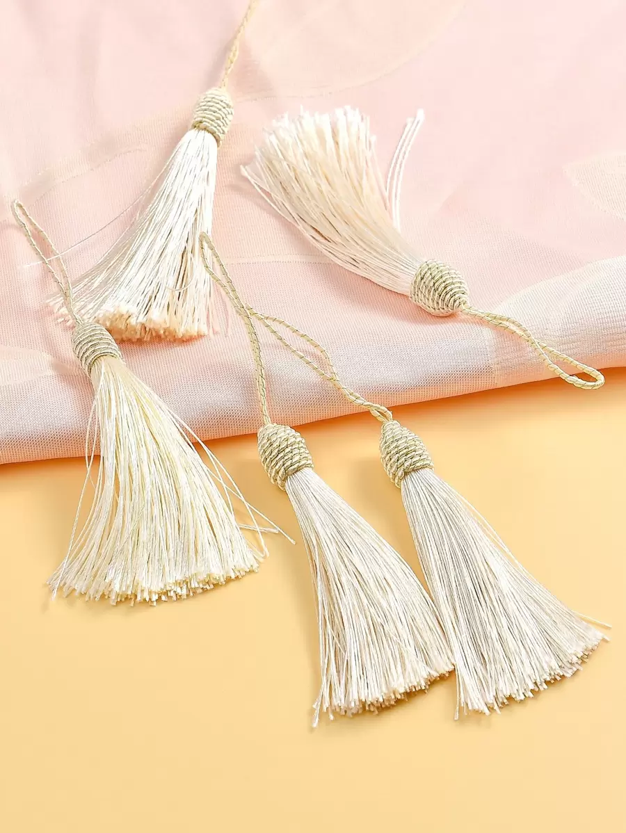 10入組流蘇DIY縫紉配件 - 白色 - 查看 1