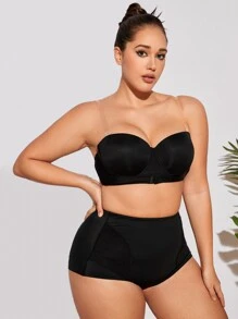 Sujetador liso con aro - Negro - Ver 3