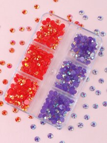 1盒3D水鑽美甲飾品 - 彩色 - 查看 2