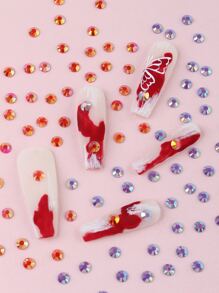 1盒3D水鑽美甲飾品 - 彩色 - 查看 4