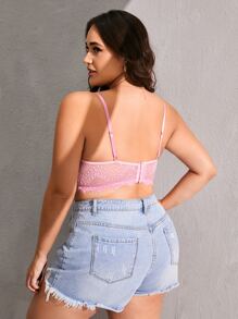 Sujetador con encaje floral con aro - Rosa - Ver 2