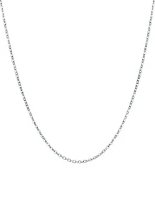 1pc Fashionable And Simple S925 Sterling Silver Handmade Chain Necklace, Versatile And  Jewelry Suitable For Women Daily Wear, Party, And Office Outfits - Silver - View 1
