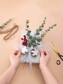 5pcs Artificial Eucalyptus Stem For Wedding Home Decoration - Multicolor - View 4