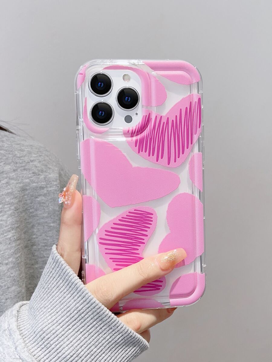 Custodia per telefono modello a cuore - Rosa - Visualizzare 1