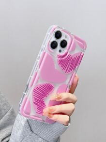 Custodia per telefono modello a cuore - Rosa - Visualizzare 2