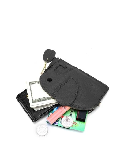Creative Japanese-Style Coin Purse Zipper Wallet, Multi-Functional Card Holder, Birthday/Friend Gift, Daily PU Leather Minimalist Cute Casual Unisex