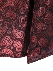 Manfinity Men Paisley Print Button Up Shirt - Burgundy - View 4