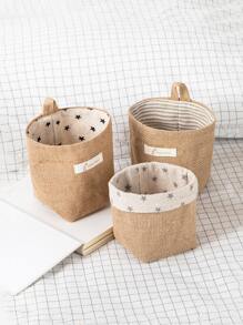 1入組隨機圖案收納籃 - 棕色 - 查看 5