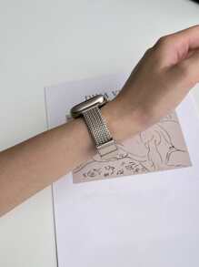 不銹鋼錶帶適用於Apple Watch - 銀色 - 查看 3