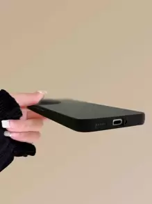 1pc TPU Frosted Black Phone Case Compatible With Samsung, Xiaomi, Redmi, OPPO, INFINIX - Black - View 3