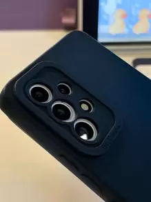 1pc TPU Frosted Black Phone Case Compatible With Samsung, Xiaomi, Redmi, OPPO, INFINIX - Black - View 4