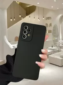 1pc TPU Frosted Black Phone Case Compatible With Samsung, Xiaomi, Redmi, OPPO, INFINIX - Black - View 5