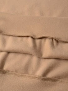 Manfinity Hypemode Hombres Sudadera unicolor de cuello alto de hombros caídos - Marrón - Ver 6