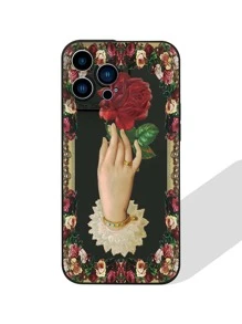 1 chiếc ốp lưng điện thoại họa tiết hoa hồng cổ điển, tương thích với iPhone 15 Promax, , và . Phiên bản quốc tế, không phải phiên bản nội địa. - Nhiều màu - Xem 1